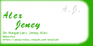 alex jeney business card